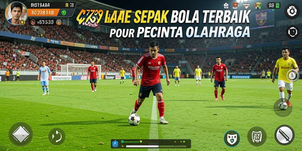 Tampilan gameplay 2739 yang menggambarkan aksi sepak bola yang seru.
