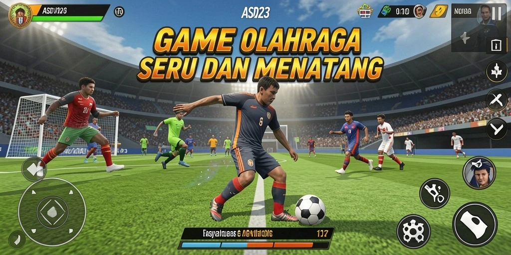 Tampilan gameplay seru dari permainan olahraga ASD123.