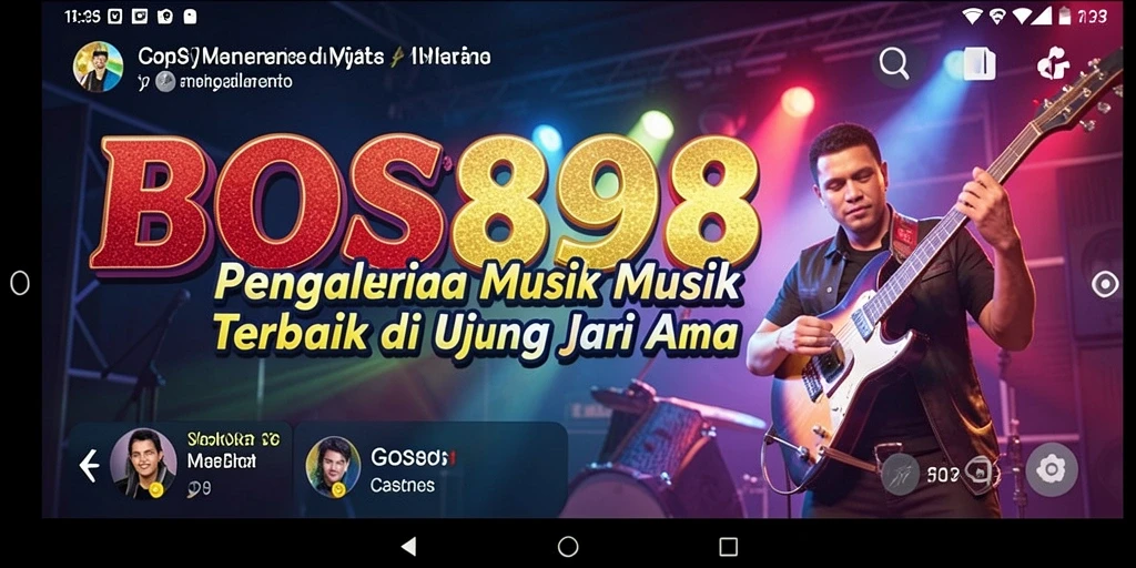 Screenshot gameplay <strong>BOS898</strong> menampilkan antarmuka musik yang menarik.
