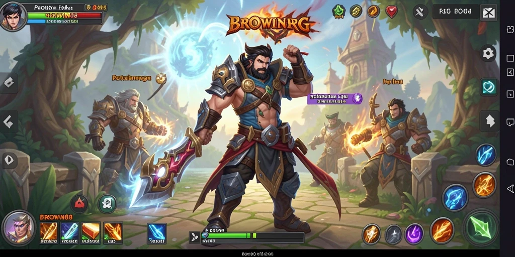 Tampilan gameplay BROWIN88 yang seru dan dinamis dalam petualangan ARPG.