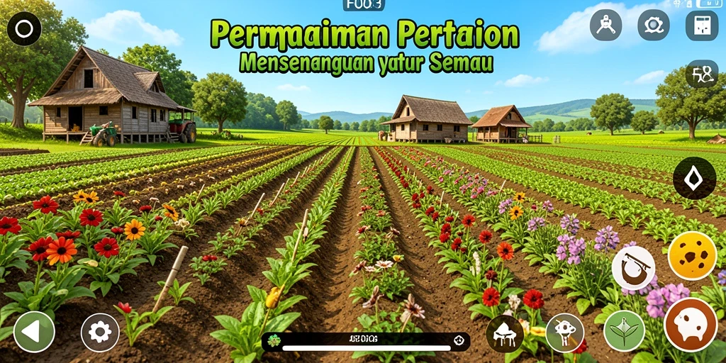 Tampilan gameplay F08 yang penuh warna dan interaktif di dunia pertanian.
