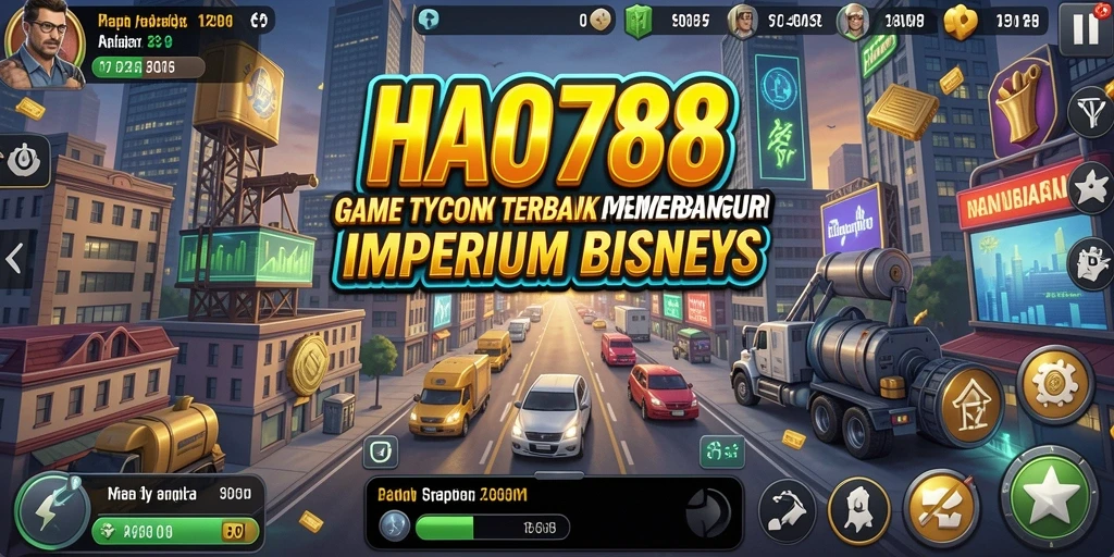 Tampilan gameplay HAO788 yang menarik dalam membangun bisnis Tycoon.
