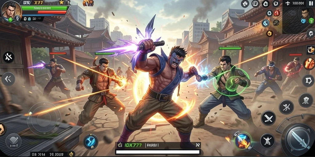 Tampilan gameplay IDX777 yang penuh aksi dan seru.