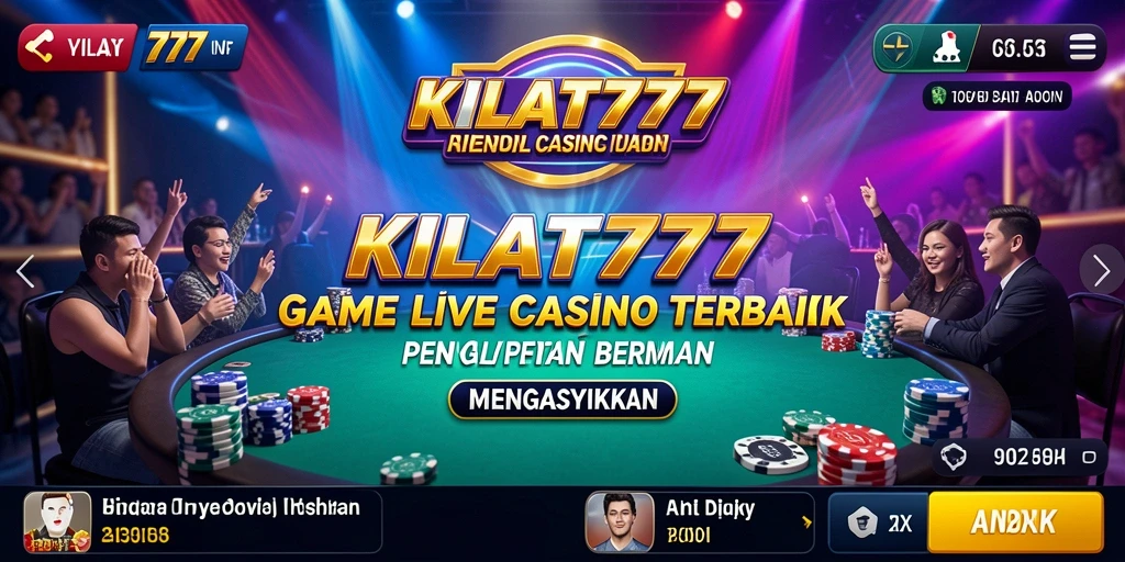 Screenshot gameplay KILAT777 yang menunjukkan suasana kasino langsung.