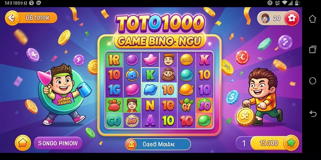 Tangkapan layar utama TOTO1000 menampilkan gameplay seru Bingo.
