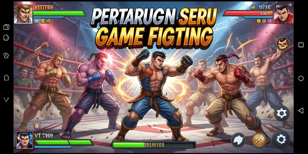 Tangkapan layar gameplay VT789 menampilkan pertarungan mendebarkan antara dua karakter.